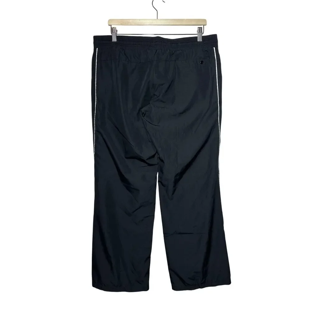 Nike Y2K Track Pants Boys L / Men's M Baggy Black Mesh Lined Athletic Dept